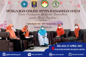 PENGAJIAN RUTIN TP PKK KOTA METRO ONLINE DI BULAN SUCI RAMADHAN 1442 H