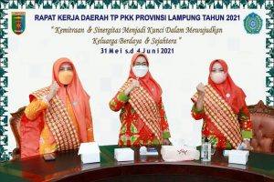 MENGKIKUTI RAKERDA TP.PKK PROVINSI MELALUI VIRTUAL “ZOOM MEETING”