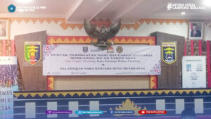 Ketua Tim Penggerak PKK Kota Metro di dampingi Sekretaris dan Ketua Pokja 1-4 Tim Penggerak PKK Kota Metro mengikuti (Harganas) ke 29.