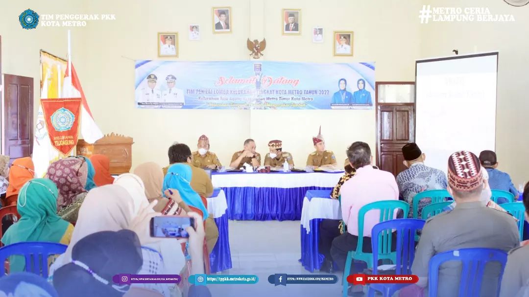 Dalam rangka mempersiapkan Kelurahan Tejo Agung untuk maju mengikuti lomba kelurahan antar Provinsi Lampung Tahun 2022, Ketua Tim Penggerak PKK Kota Metro yang diwakili oleh jajaran sekretariat mengikuti rapat persiapan dan pembinaan di Aula Kelurahan Tejo Agung.