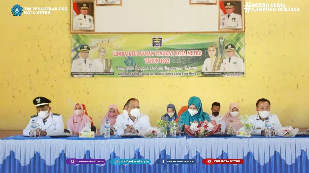 Kegiatan penilaian lomba hari ke-2 berada di Kelurahan Ganjar Agung, Kecamatan Metro Barat.