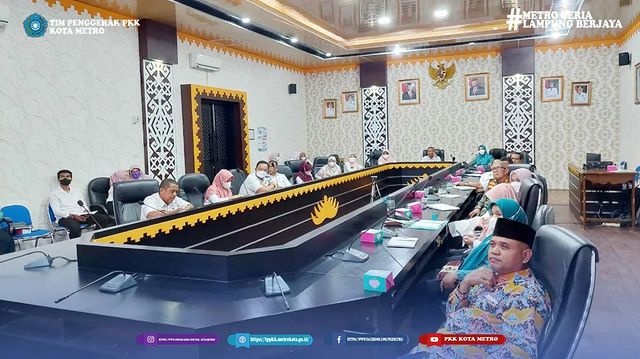 Tim Penggerak PKK Kota Metro, menghadiri rapat persiapan penerimaan Kunjungan Ketua Tim Penggerak PKK Provinsi Lampung.