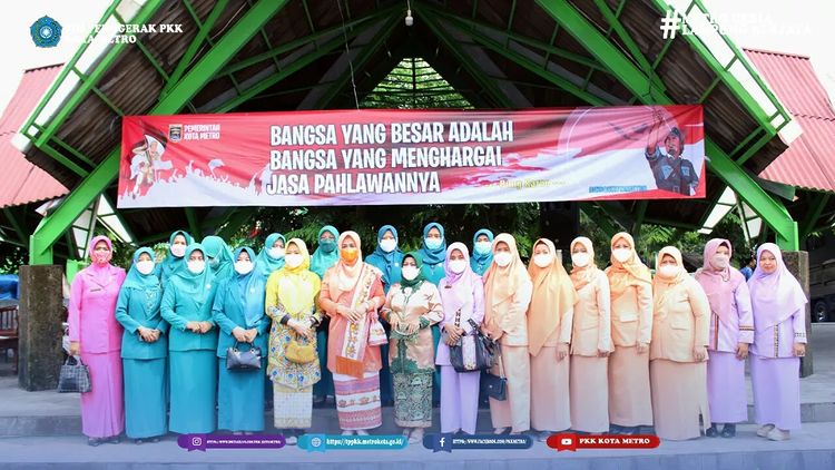 Kegiatan peringatan Hari Pahlawan ke-77 Kota Metro tahun 2022.